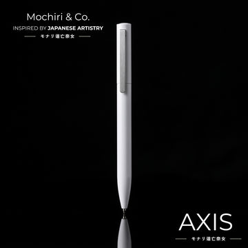 Mochiri & Co. Japan inspired AXIS 1| Matte White Ball Pen| World's most minimal Designed Ball Pen I Ultra Smooth Writing