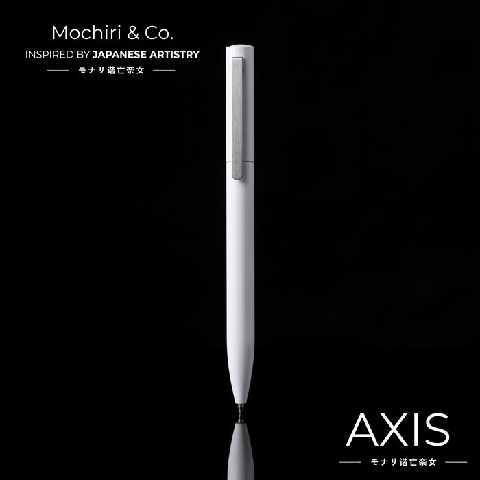 Mochiri & Co. Japan inspired AXIS 1| Matte White Ball Pen| World's most minimal Designed Ball Pen I Ultra Smooth Writing