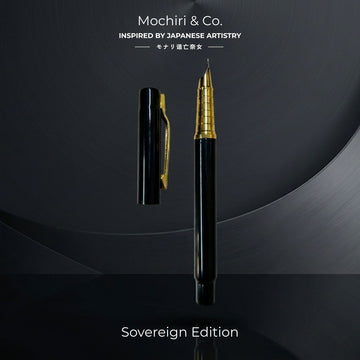 Mochiri & Co. Japan Inspired Sovereign Edition Fountain Pen | Extra Fine (EF) Semi-Hooded Needle Nib