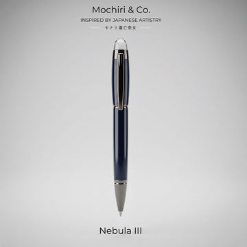 Mochiri & Co. Japan Inspired Nebula III Executive Ball Pen –Metal Body with Gunmetal Trim | Refillable 0.7mm Precision Point