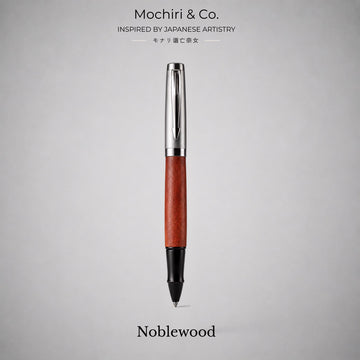 Mochiri & Co. Japan Inspired Noblewood Premium Roller Ball Pen | Wooden Barrel | Metal Cap | Smooth Writing | Refillable