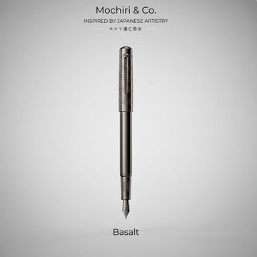 Mochiri & Co. Japan Inspired Basalt Premium Fountain Pen | Designed for Balance | Original Yiren Nib 1997 Edition