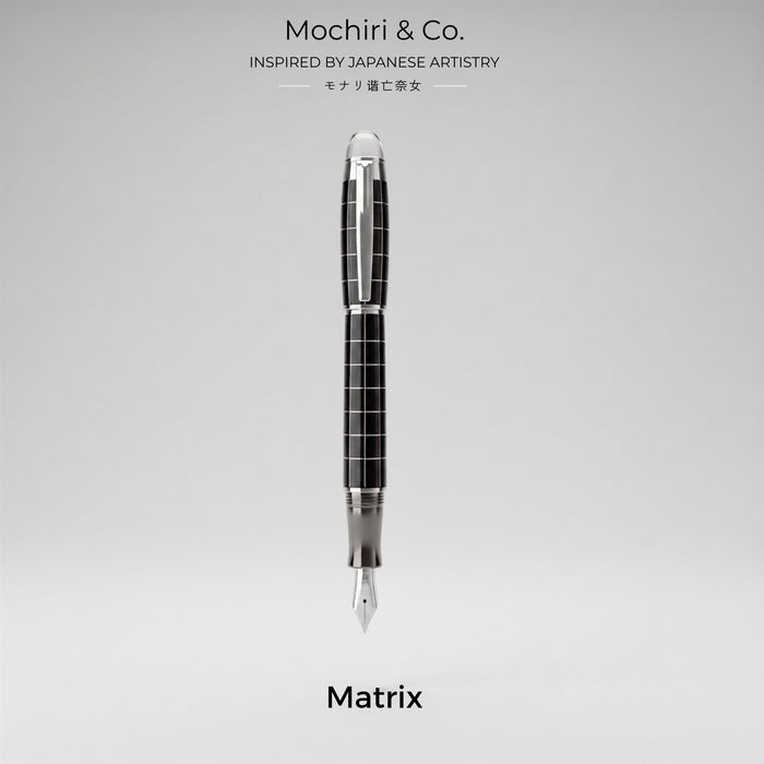 Mochiri & Co.Japan inspired Matrix Premium Fountain Pen | Japanese Inspired Design | Metal Body | Smooth Writing | Refillable