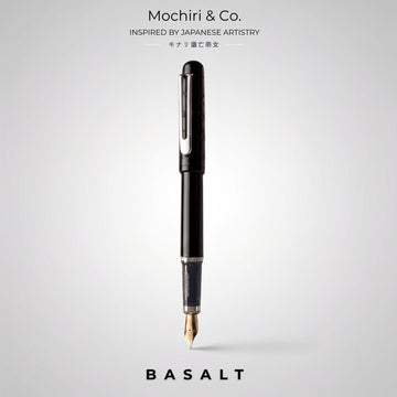 Mochiri & Co. Japan Inspired Basalt Premium Fountain Pen | Metal Body | Smooth Writing | Refillable