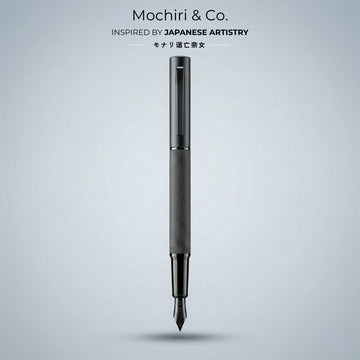 Mochiri Co. Japan inspired Charcoal Honeycomb Fountain Pen I Long Writing Partner