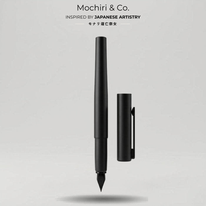 Mochiri & Co. Japan inspired Kokuon Edition (モチリ 黒音) Edition Fountain Pen I Sleek Balanced Weight Writing Instrument