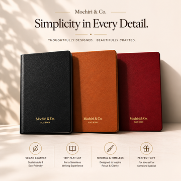 Mochiri & Co. Japan inspired Flat Book A5 Diary | 180° Flat-Lay Notebook