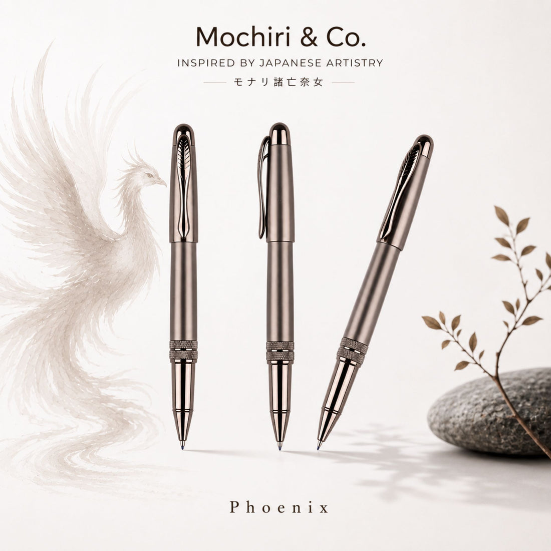Mochiri & Co. Japan inspired Phoenix Premium Ball Pen | Magnetic Mechanism I 0.5MM Ultra Smooth